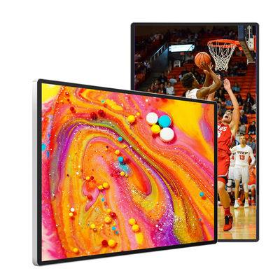 คุณภาพ  4mm Tempered Glass Indoor Digital Advertising Screens RAM 2G ROM 8G โรงงาน
